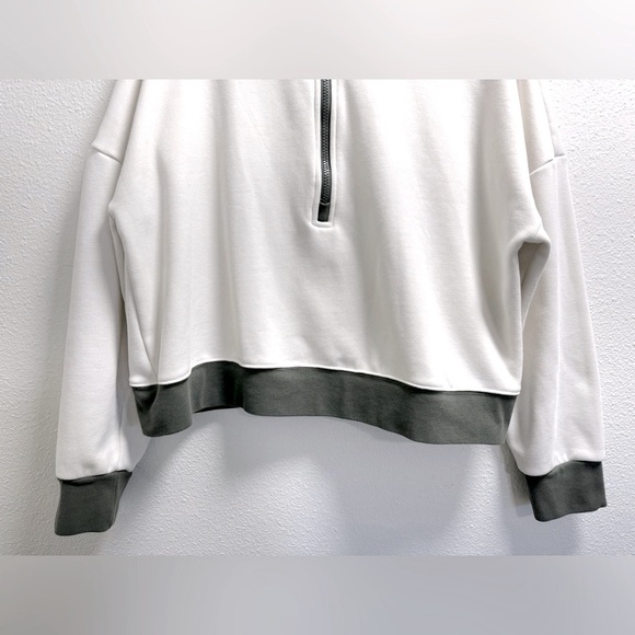 Fabletics Catarina Mock Neck Half Zip Pullover Sweatshirt Cropped Sweater XL - Picture 7 of 11